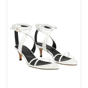 Isabel Marant White Leather Heel, SZ US 10.5, EU 41, $685, New, Small Flaw